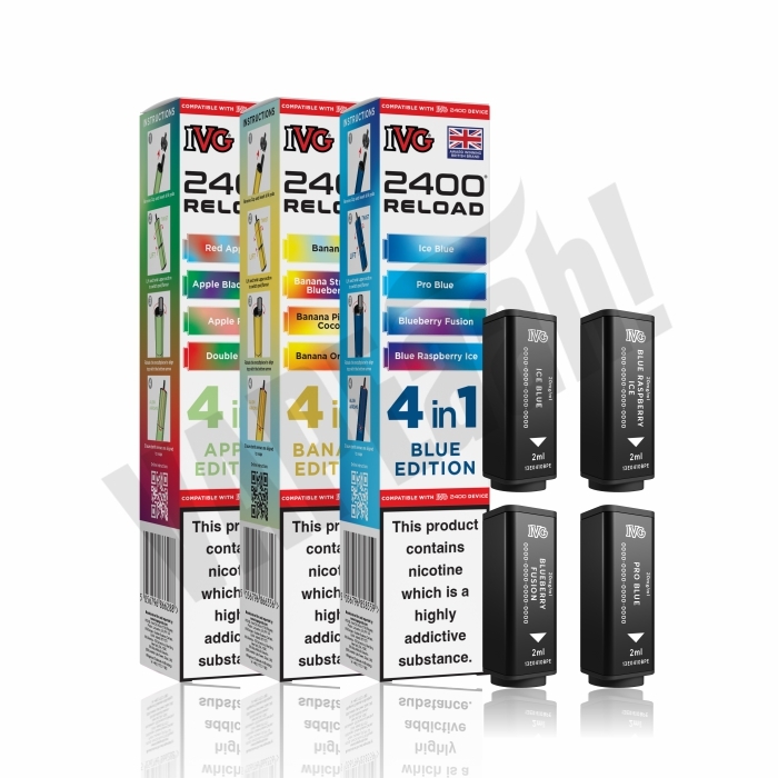 IVG 2400 Reload 4-in-1 Prefilled Pods  Up to 2,400 Puffs