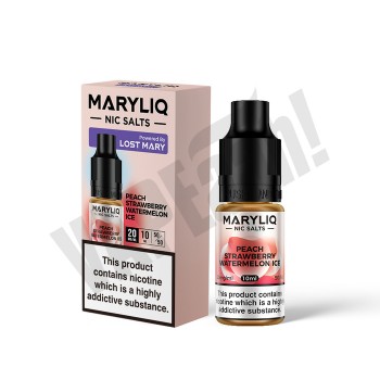 MARYLIQ Nic Salts - Peach Strawberry Watermelon Ice